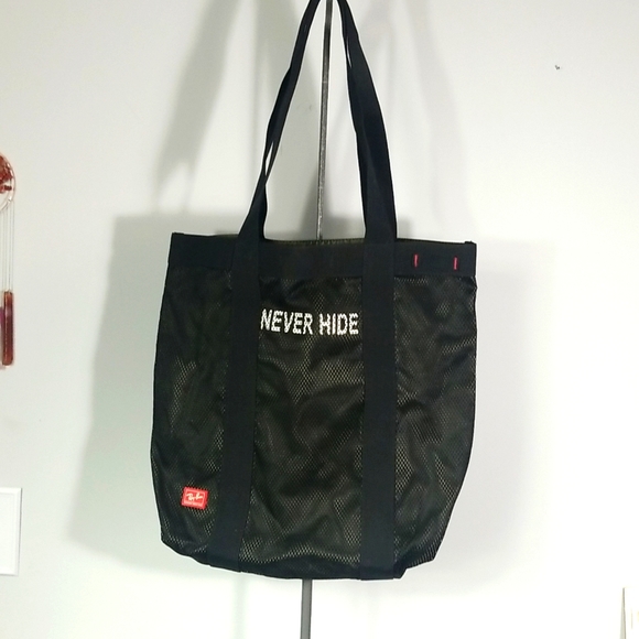 RAY BRAND Handbags - RAY BAN NEVER HIDE BLACK MESH TOTE